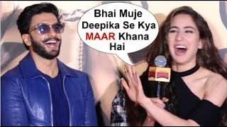 Sara Ali Khan's On FLIRTING With Ranveer Singh After WEDDING To Deepika Padukone At Simmba Trailer