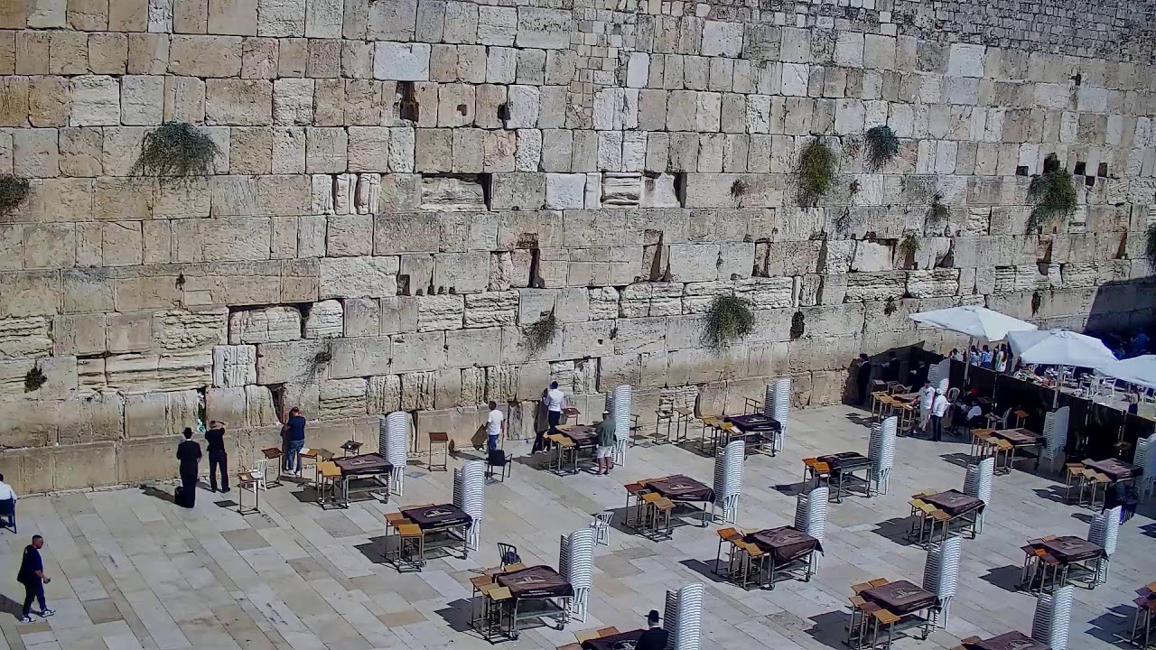 The Western Wall - Prayers Plaza Live Cam | מצלמות הכותל המערבי - רחבת התפילה