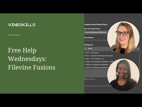 Free Help Wednesdays: Filevine Fusions