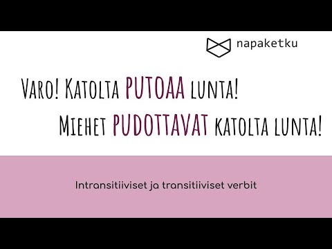 Video: Mikä On Verbin Transitiivisuus