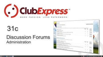 ClubExpress - 31c Discussion Forums - Administration