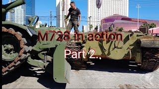 M728 in action Part 2., pushing a Russian tank in to place