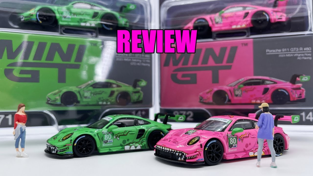 ミニカー Mini GT 889 Porsche 911 GT3R Rexy & Roxy Mini GT Porsche 911 GT3 R Review – Rexy & Roxy Unboxed