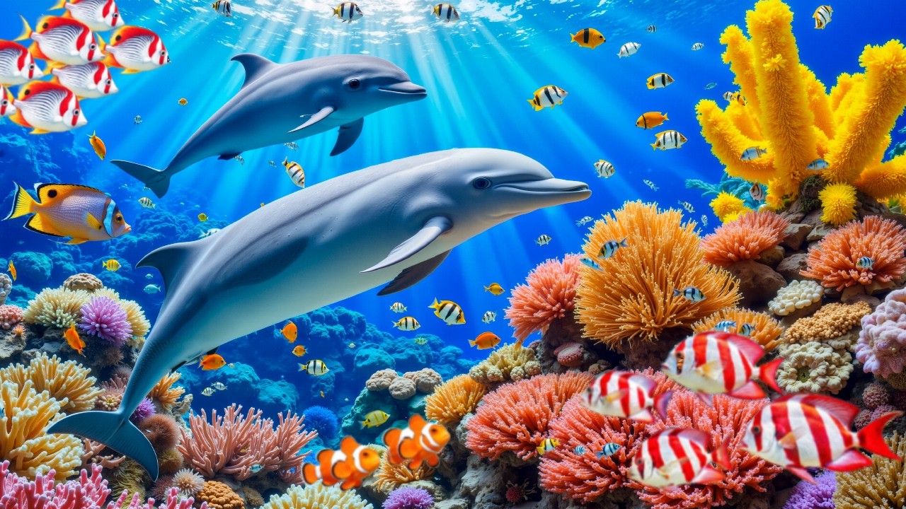 Peaceful Piano Music 🐠Calm Underwater Coral Reef Ambience for Deep Sleep, Stress Relief & Relaxation