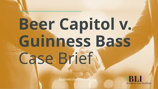 Promissory Estoppel: Beer Capitol v Guinness Bass (Case Brief) by Business Law Institute 1,727 views 3 years ago 5 minutes, 31 seconds