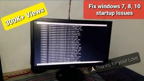 How to Fix Windows 7 / windows 8 / 10 Start-up Problems - Blackscreen - Bootloop