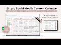 Social media content planner spreadsheet  social media content calendar  google sheets template