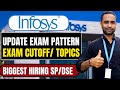 Infosys Biggest Hiring | Updated Exam pattern | Exam Cutoff | Important Topics