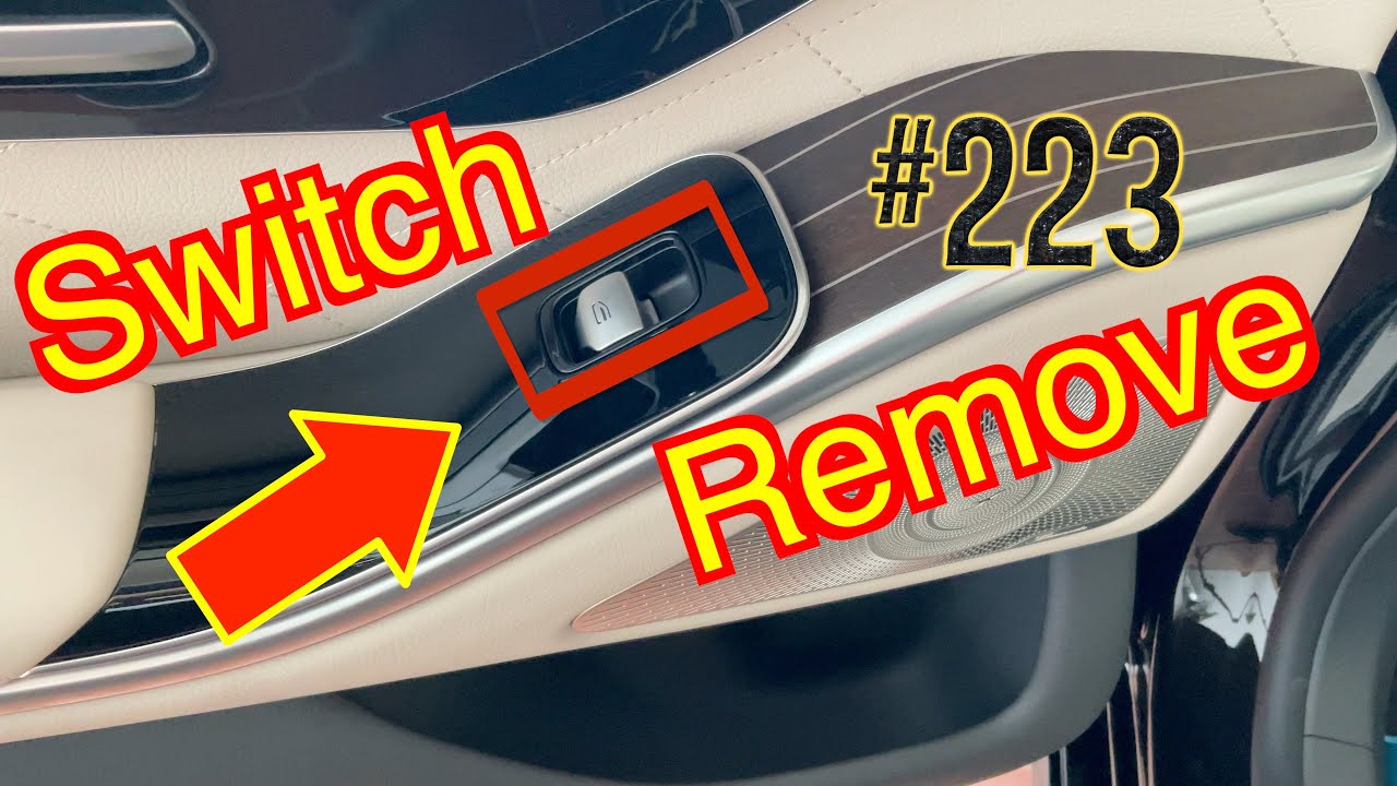 S Klasse 223 Schalter hinten ausbauen how to window switch remove Mercedes  