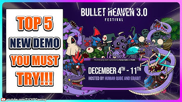 NEW BULLET HEAVEN GAMES WITH UNIQUE GAMEPLAY! Bullet Heaven Festival 3.0 Indie Game Review by Z1CKP