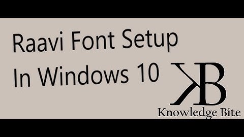how to install punjabi raavi font on window 10 |Punjabi font