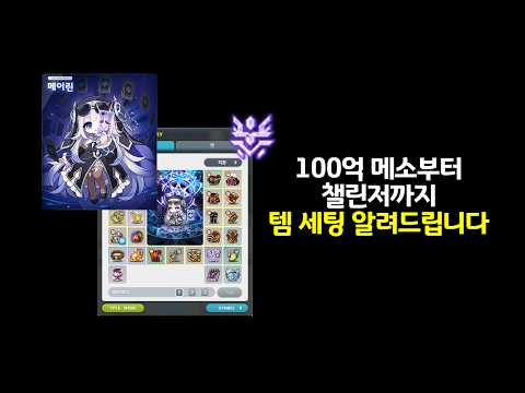 쉽고 간단하게 알아보는 '챌린저' 템세팅 / 메이플스토리 템세팅