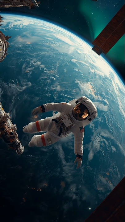 An astronaut is floating in space#astronaut #astronautinspace #shortsfeed #newshorts #isro #nasa