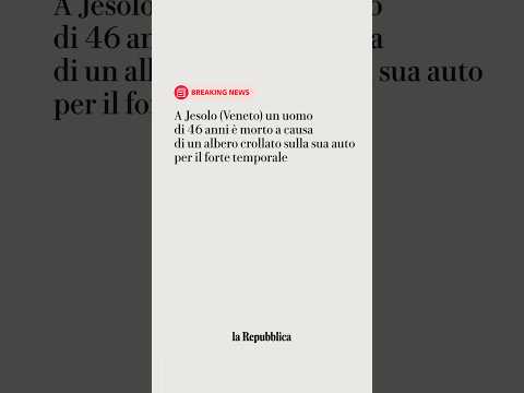 Video Maltempo, Italia sotto la pioggia: crolla un albero su unauto, morto un militare di 46 anni