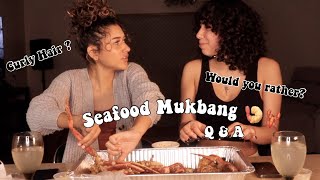 SEAFOOD BOIL MUKBANG FT. My Best Friend! WATCH US EAT! Would You Rather/ Curly hair Q &amp; A| Lisaslife