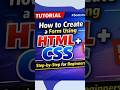 How to Create a Form Using HTML + CSS | Step-by-Step for Beginners #bootstrap #htmlcss #webdesign