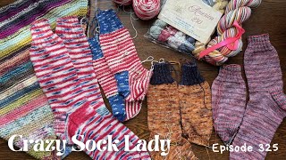 Episode 325 / June Stats and a new Scrappy Blanket that I cant put down! 🧶 / Crazy Sock Lady