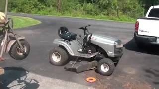 Free Craftsman LT2000 tractor, how to adjust a floating deck