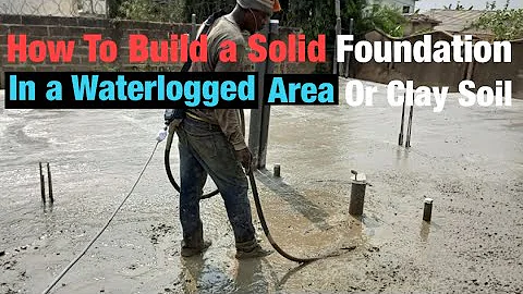 Building a House In Ghana |How To Build a Foundation in Waterlogged Area Clay Soil.Building in Ghana