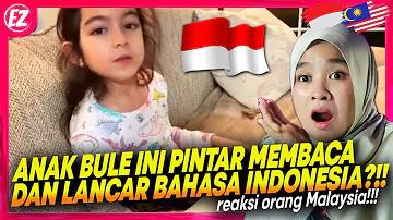 🇮🇩 AKU KAGET!!😱😍 ANAK BULE INI LANCAR BANGET BELAJAR & BACA BUKU BAHASA INDONESIA?! || 🇲🇾 REACTION