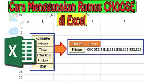 Cara Menggunakan Rumus CHOOSE di Excel