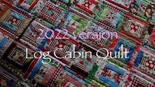 2022年版【ハギレ】簡単にできるログキャビンのキルトの作り方//size/92cmx92cm****2022 version How to make an easy log cabin quilt