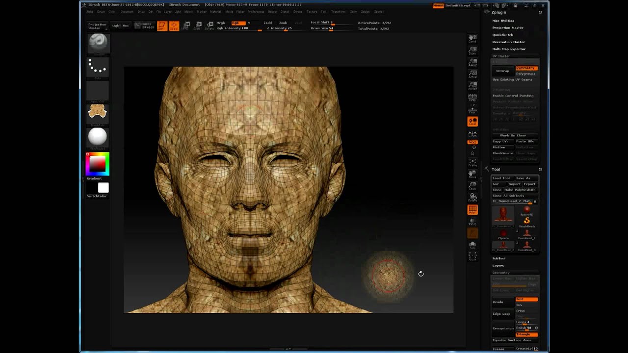 how to create new uv out of zbrush