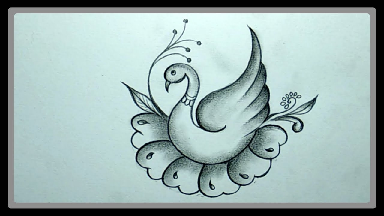 Pencil Drawing And Shading Beautiful Swan Picture Easy - YouTube