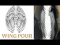 Angel Wing Pour Painting - Experiment with Angel Wings Acrylic Painting Tutorial