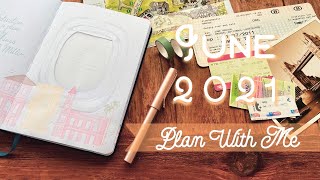 PLAN WITH ME | June 2021 - Illustrated Bullet Journal - Europe Tour