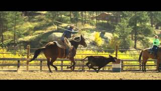 Slow Motion Cowboy Cattle Roping