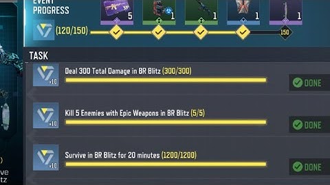 Call Of Duty Mobile Kill 5 Enemies with Epic Weapons in BR Blitz Task Complete