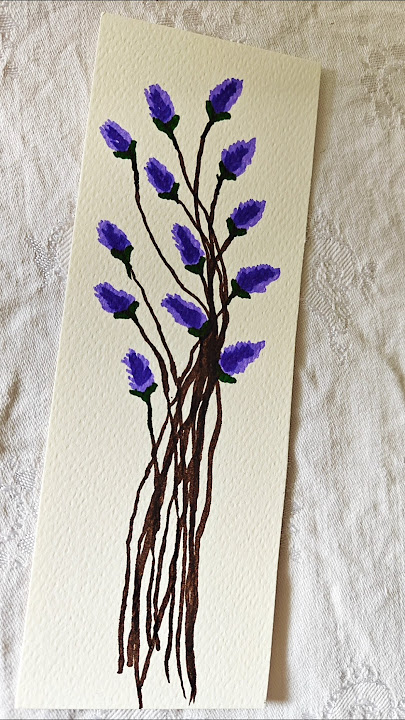 Violet Bloom with Brush Pen🌸| Day 1 of 5 #shorts #viralshorts