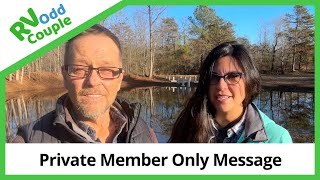 PRIVATE Member Message (unlisted video) by RV Odd Couple 23,041 views 4 months ago 12 minutes, 8 seconds