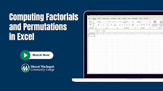 Lesson 5: Computing Factorials and Permutations in Excel