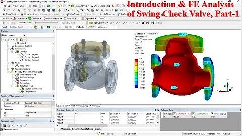 Introduction and FE Analysis of Swing Check Valve using ANSYS, Part-1