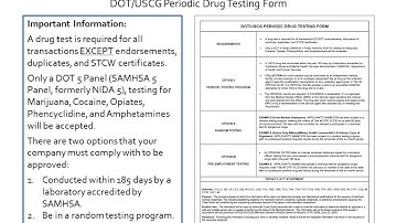 National Maritime Center: CG-719P Drug Testing Form