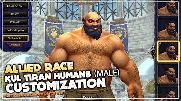 Kul Tiran Human Character Customization (Male) Patch 8.1.5 | Allied Race Battle for Azeroth