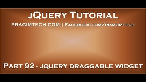 jquery draggable widget