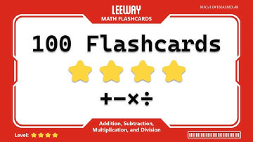 Can You Solve 100 Mixed Math Flashcards? (Level 4 Random Set 001)