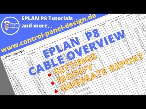 Cable overview in EPLAN. How to create your own Cable overview form and how to make the settings