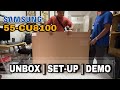 Samsung 55cu8100  unbox  setup  demo