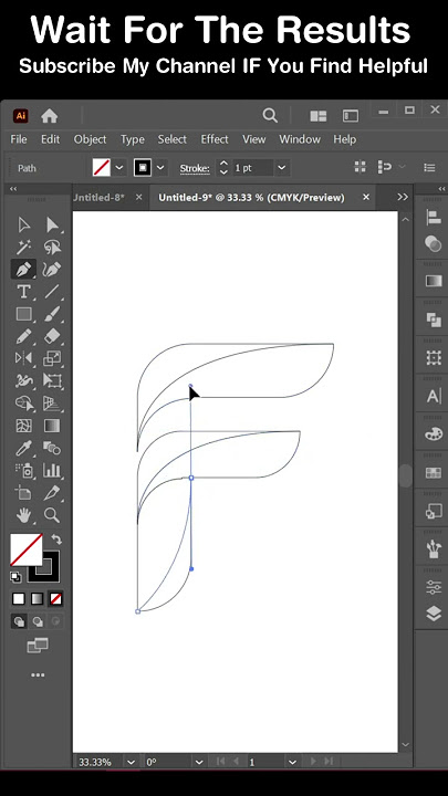 Letter F Logo Design In Illustrator | Tutorial #shorts #youtubeshorts #logo