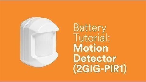 Battery Tutorial: Motion Detector (PIR1)