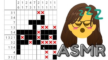Playing Nonograms for the first time while you relax ASMR (soft spoken, mouse clicks, explaining)