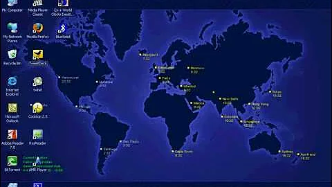 Windows Tips and Tricks -  Set World Clock as Desktop Wallpaper