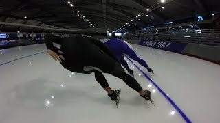 Speed Skating at the Olympic Oval with Joey Kimani KC 400m 24.9