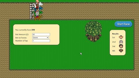 Horse Race Game using JavaScript