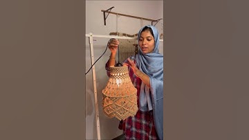 Macrame Chandelier | Macrame Hanging Light #macrametutorial #hanginglight #macramemalayalam #shorts