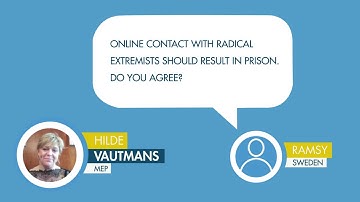 Hilde Vautmans responds to a question from Ramsy on contacting extremists
